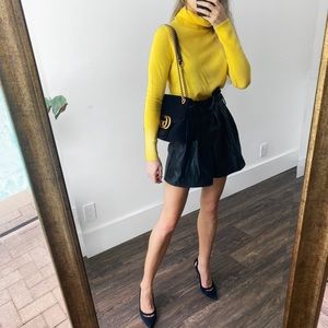 100% cashmere sunshine yellow turtleneck